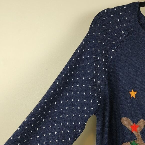 JoJo Maman Bebe Reindeer Cashmere  Blend Fair Isle Maternity Tunic - Picture 9 of 12